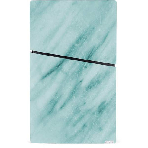 Turquoise Marble PS5 Slim Digital Edition Console Skin