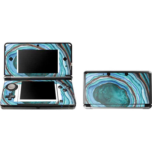 Turquoise Watercolor Geode Nintendo Skins
