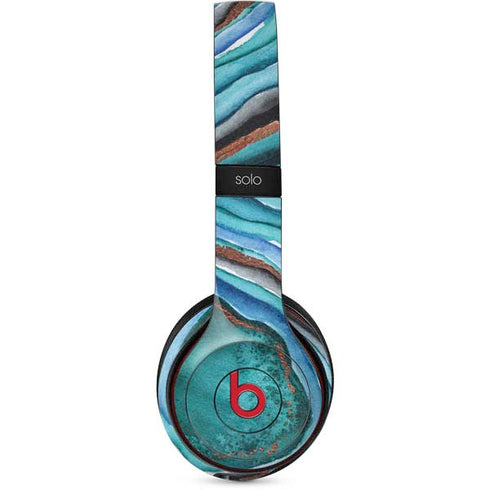Turquoise Watercolor Geode Beats Solo 3 Wireless Skin