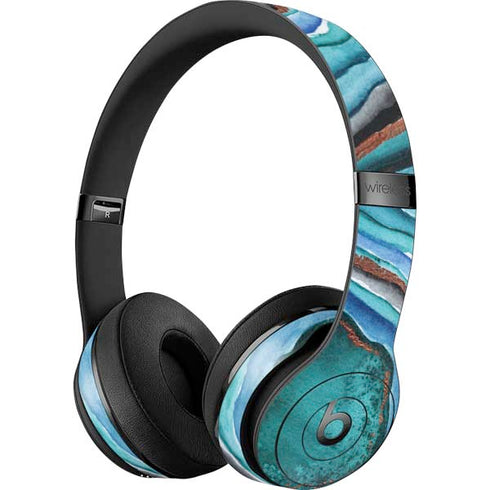 Turquoise Watercolor Geode Beats Solo 3 Wireless Skin
