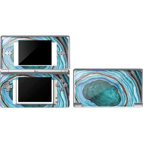 Turquoise Watercolor Geode Nintendo Skins