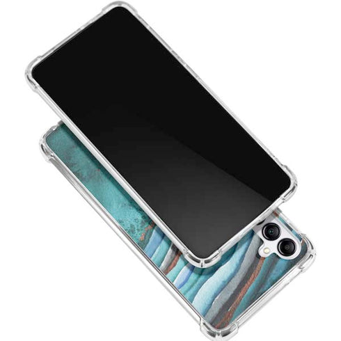 Turquoise Watercolor Geode Gabb Phone 4 Clear Case
