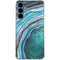 Turquoise Watercolor Geode Galaxy A35 5G Clear Case