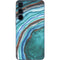 Turquoise Watercolor Geode Galaxy A35 5G Skin
