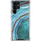 Turquoise Watercolor Geode Galaxy S23 Ultra Clear Case