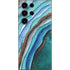 Turquoise Watercolor Geode Galaxy Skins