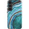 Turquoise Watercolor Geode Galaxy S25 Impact Case