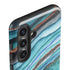Turquoise Watercolor Geode Galaxy S25 Impact Case