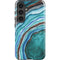 Turquoise Watercolor Geode Galaxy S25 Plus Impact Case