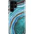 Turquoise Watercolor Geode Galaxy S25 Ultra Impact Case