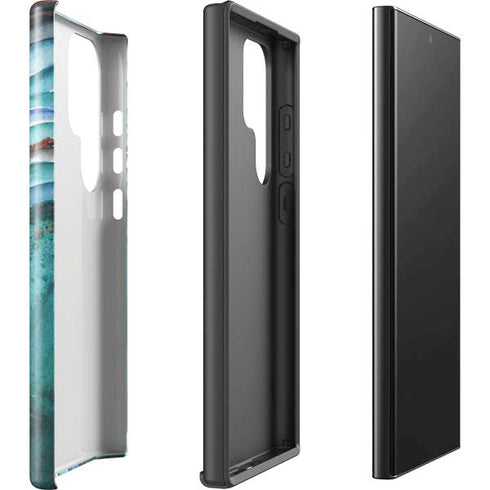 Turquoise Watercolor Geode Galaxy S25 Ultra Impact Case