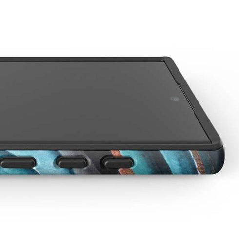 Turquoise Watercolor Geode Galaxy S25 Ultra Impact Case