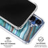 Turquoise Watercolor Geode Galaxy S25 Clear Case