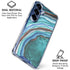Turquoise Watercolor Geode Galaxy S25 Clear Case