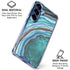 Turquoise Watercolor Geode Galaxy S25 FE Clear Case