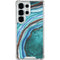 Turquoise Watercolor Geode Galaxy S25 Ultra Clear Case