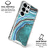 Turquoise Watercolor Geode Galaxy S25 Ultra Clear Case