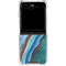 Turquoise Watercolor Geode Galaxy Z Flip6 Clear Case