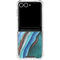 Turquoise Watercolor Geode Galaxy Z Flip7 Clear Case