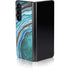 Turquoise Watercolor Geode Galaxy Z Fold5 5G Skin