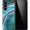Turquoise Watercolor Geode Galaxy Z Fold5 5G Skin