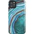 Turquoise Watercolor Geode iPhone Cases