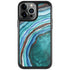 Turquoise Watercolor Geode iPhone Cases