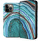 Turquoise Watercolor Geode iPhone 14 Pro Max Folio Case