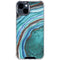 Turquoise Watercolor Geode iPhone 15 Clear Case