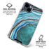 Turquoise Watercolor Geode iPhone 15 Clear Case