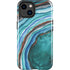 Turquoise Watercolor Geode iPhone 15 Impact Case