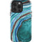 Turquoise Watercolor Geode iPhone 15 Pro Impact Case