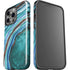 Turquoise Watercolor Geode iPhone 15 Pro Impact Case