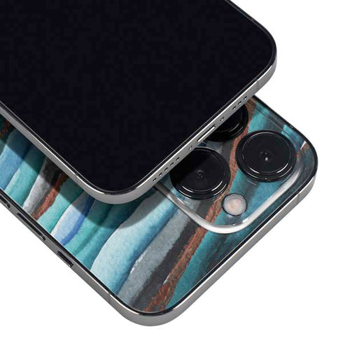Turquoise Watercolor Geode iPhone 15 Pro Max Skin