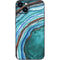 Turquoise Watercolor Geode iPhone 15 Skin