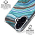 Turquoise Watercolor Geode iPhone 16 Clear Case