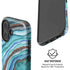 Turquoise Watercolor Geode iPhone 16 Magsafe Impact Case