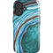 Turquoise Watercolor Geode iPhone 16 Plus Magsafe Impact Case