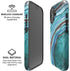 Turquoise Watercolor Geode iPhone 16 Plus Magsafe Impact Case