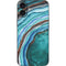 Turquoise Watercolor Geode iPhone 16 Plus Skin