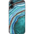 Turquoise Watercolor Geode iPhone 16 Plus Skin