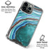 Turquoise Watercolor Geode iPhone 16 Pro Clear Case