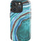 Turquoise Watercolor Geode iPhone 16 Pro Impact Case