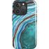Turquoise Watercolor Geode iPhone 16 Pro Magsafe Impact Case