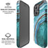 Turquoise Watercolor Geode iPhone 16 Pro Magsafe Impact Case