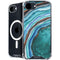 Turquoise Watercolor Geode iPhone 16e MagSafe Case