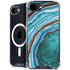 Turquoise Watercolor Geode iPhone 16e MagSafe Case