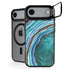 Turquoise Watercolor Geode iPhone 17 Air Kickstand Case