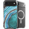 Turquoise Watercolor Geode iPhone 17 Air MagSafe Case