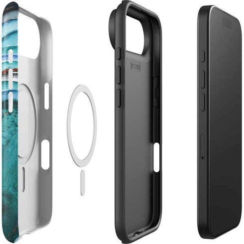 Turquoise Watercolor Geode iPhone 17 Air Magsafe Impact Case